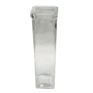 Clear Square Glass Bud Vase 7"H. 2"W